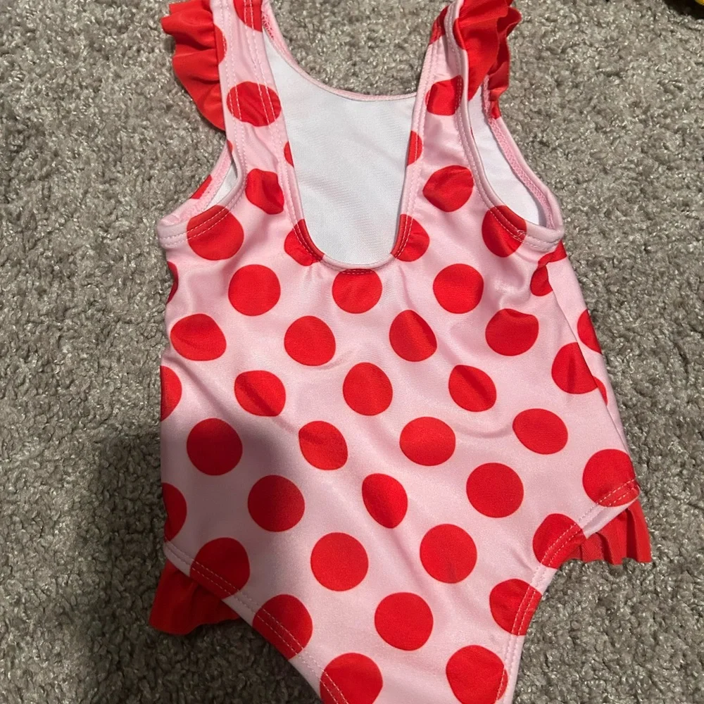 Pink Polka Dot Minnie Mouse Swimsuit- 6 month- NWOT